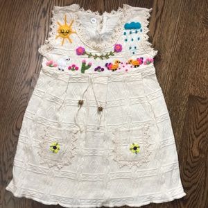 Peruvian cotton embroidered dress